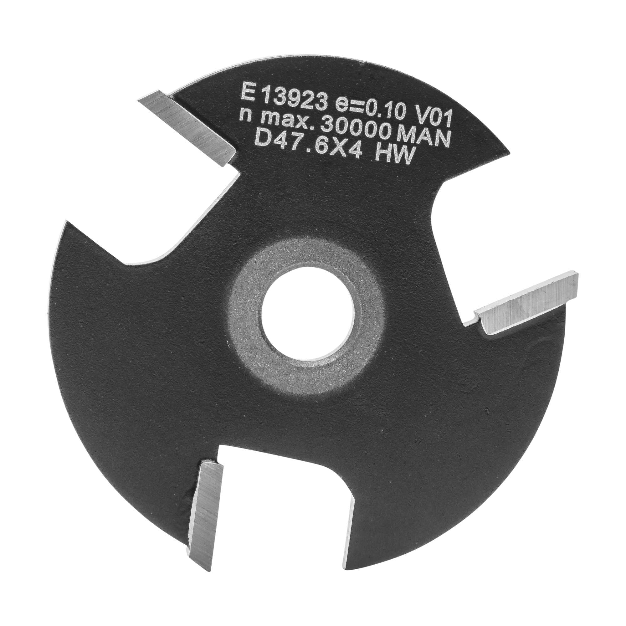 ENT 13923 Scheibennutfräser HW, Schaft (S) 8 mm, Durchmesser (D) 47,6 mm, NL 4 mm, Z3