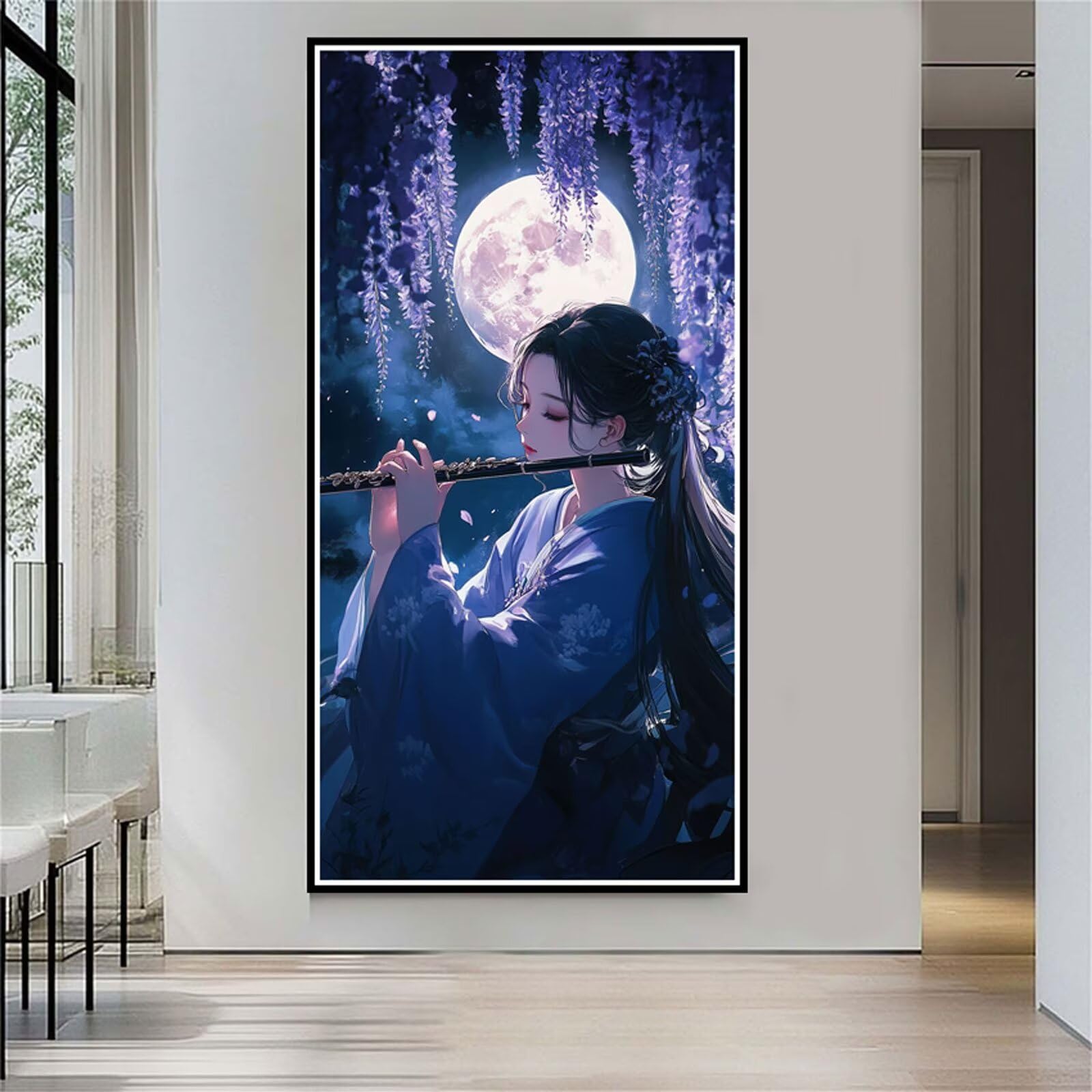 Diamentowe malowanie Japonia Diament Malarstwo Dorośli DIY Haft krzyżykowy Diamentowy zestaw kryształów sztucznych, DIY Diamentowe malowanie Dzieci Początkujący zestaw, Dekoracja domu 90 x 180 cm