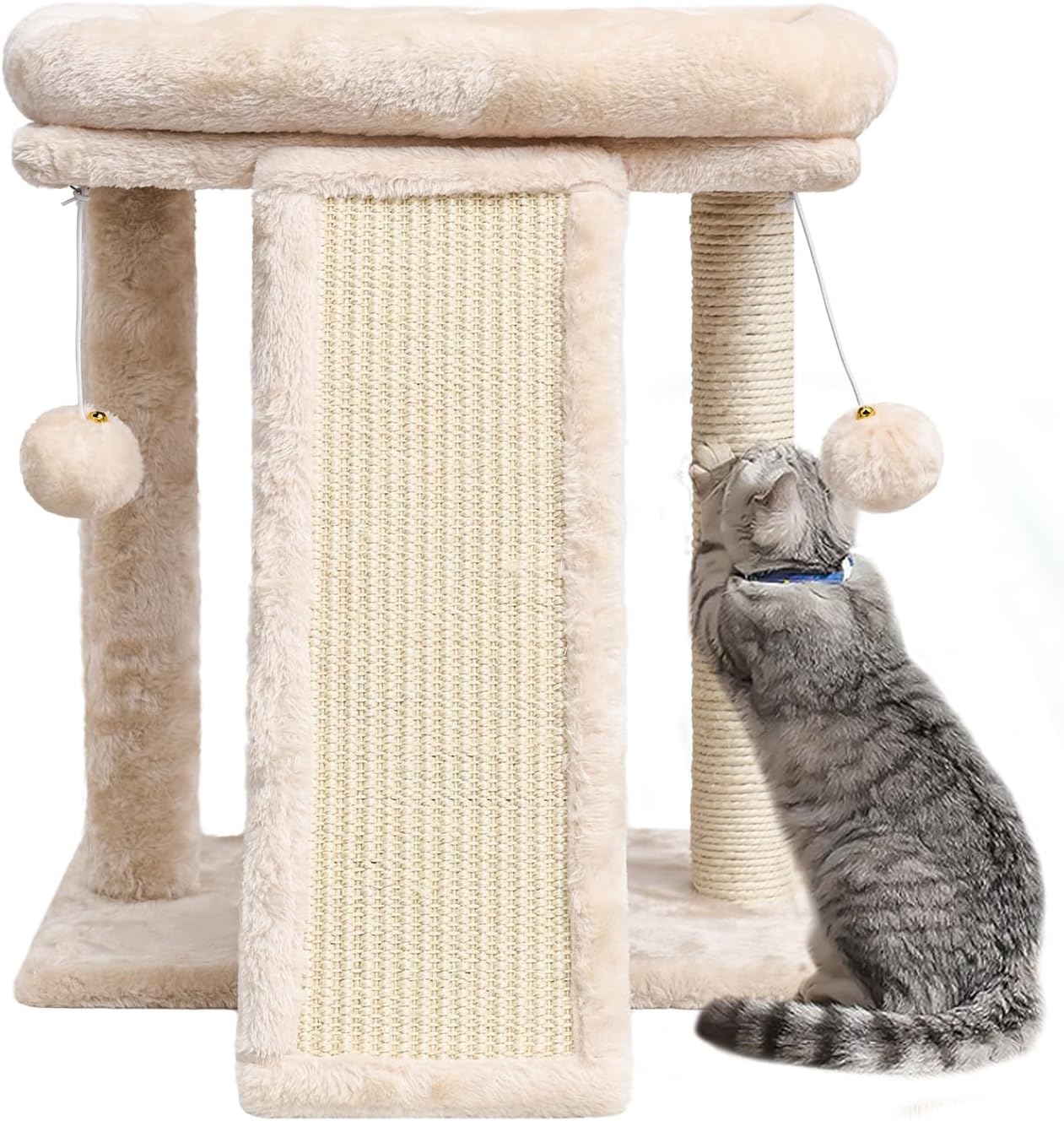 SYANDLVY Small Cat Tree with Scratching Post, Cat