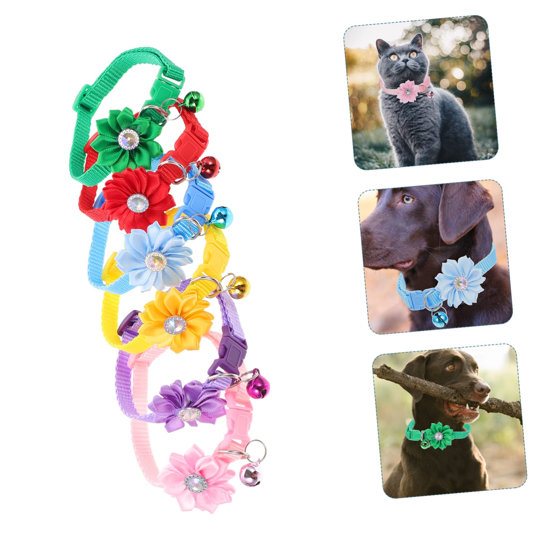 Abaodam 24stücke Teiliges Katzenhalsband Glocke Verstellbare Dekorative Halsketten Für Katzen Und Kleine Hunde Für Fotos Und Besondere Anlässe