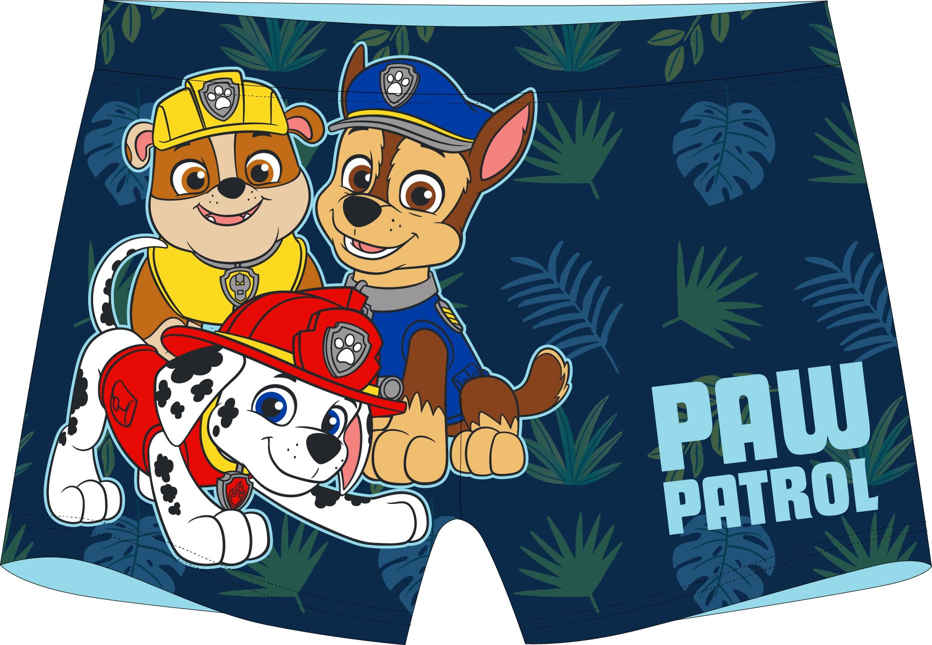 Paw Patrol Costume da bagno per bambini, taglia 98/104, 110/116, 122/128, multicolore, costume da bagno per bambini Marshall, Chase e Rubble