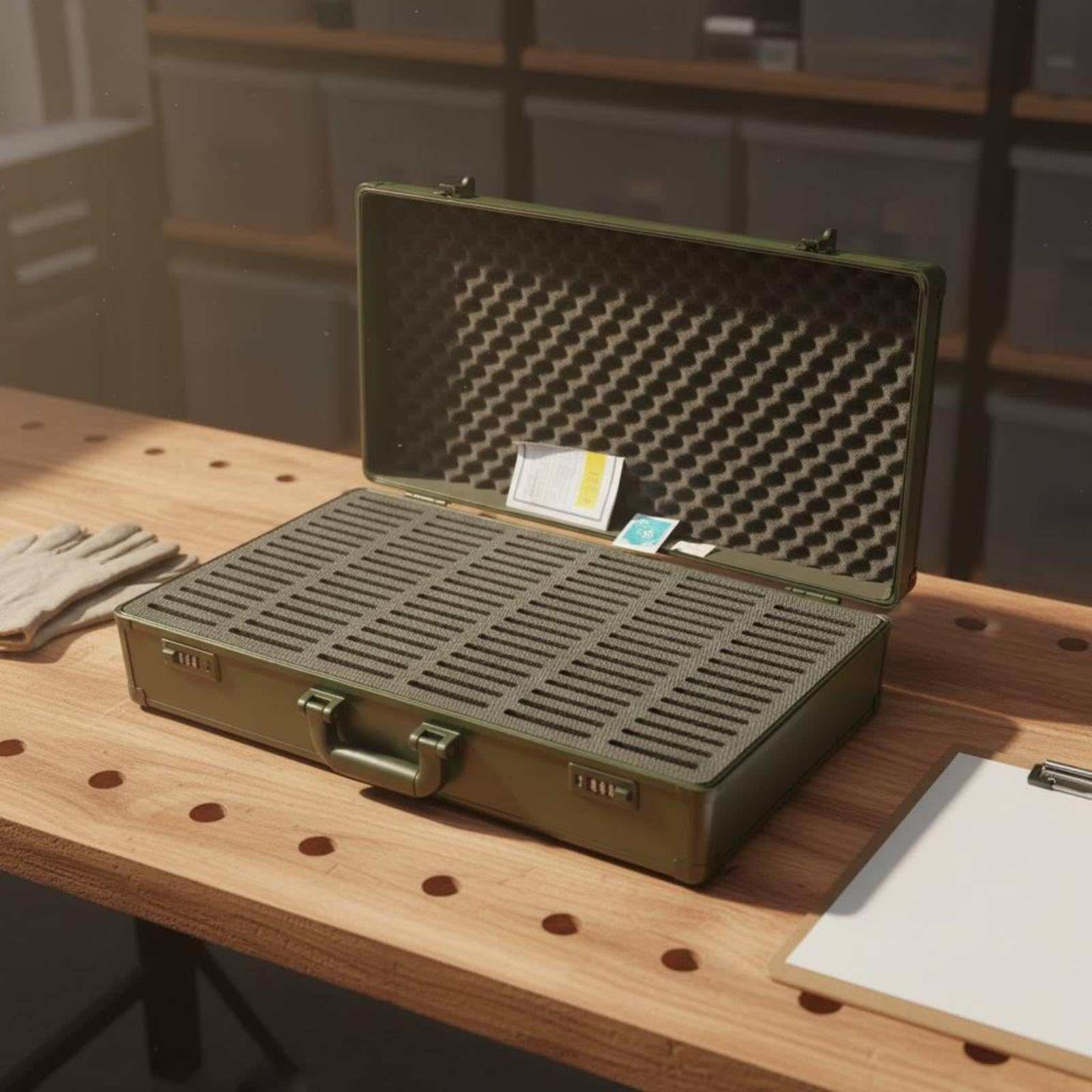 predolo Kartenaufbewahrungskoffer Sammelkarten Box Etui Koffer Hülle mit Hartem Schutzgehäuse Und Trennfächern Gegen Stöße Staub Druck für Transport, 6 Kartenfächer Mit Zahlenschloss