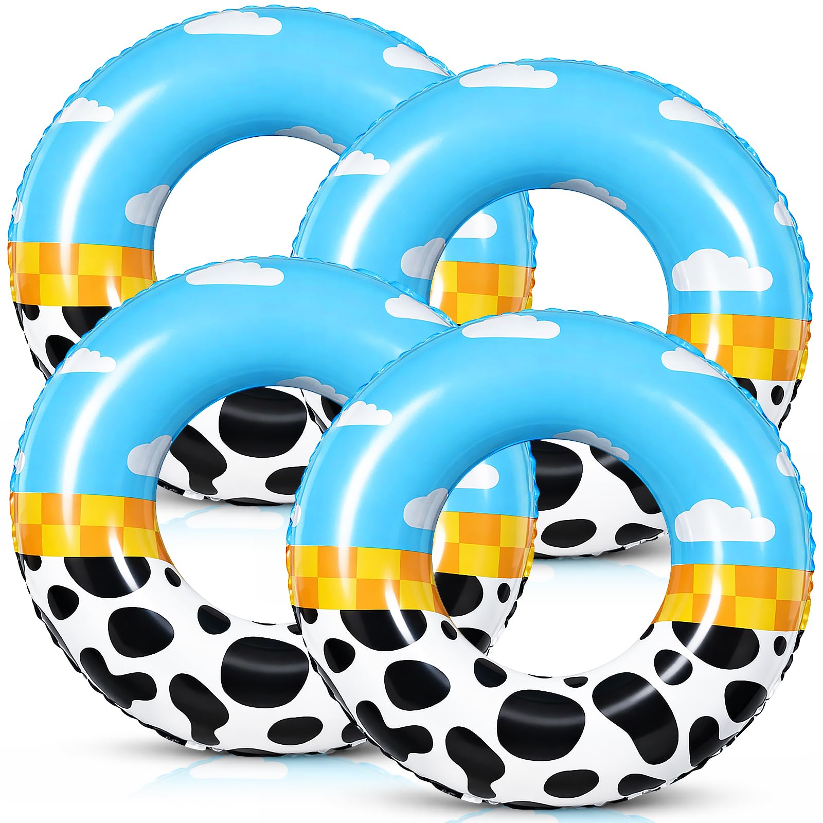 Photo 1 of Teyva Daily 4-Pack Inflatable Pool Floats - 23.6" Cow Pattern