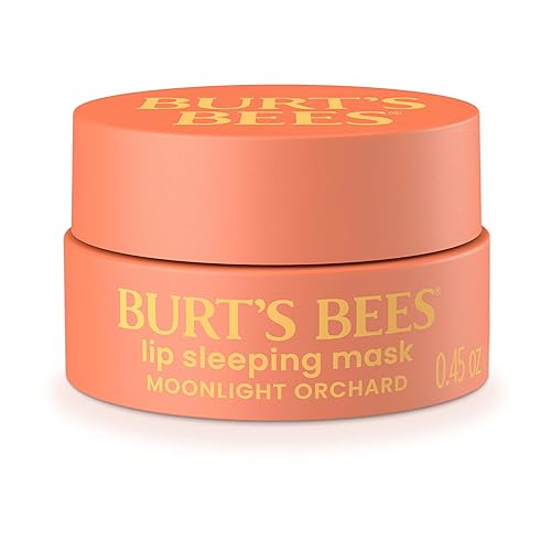 Burt's Bees Moonlight Orchard - Máscara para dormir con ácido hialurónico y escualano hidratante para hidratar los labios al instante, máscara de