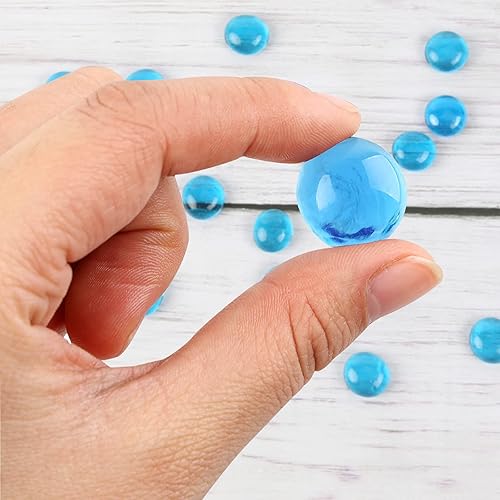 Miniatura 17 de FUTUREPLUSX Canicas de vidrio plano rosa de 1 libra, rellenos de jarrones, gemas para pecera, mármoles de vidrio decorativos para jarrones, acuario