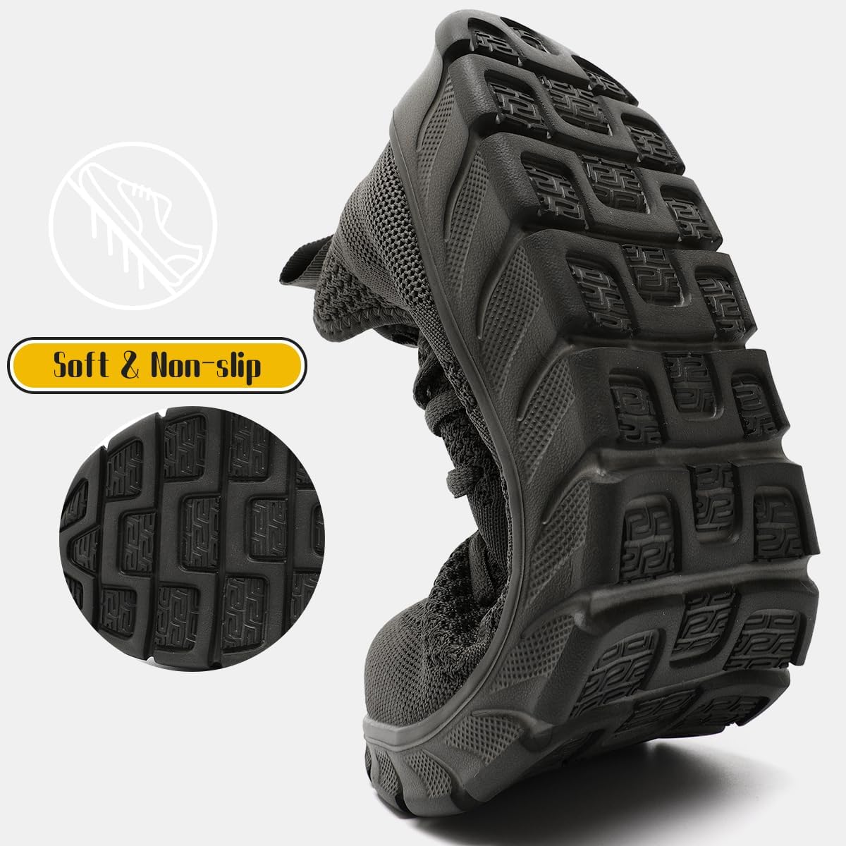 Steel Toe Shoes for Men Safety Work Sneakers Non Slip Indestructible Puncture Proof Comfortable Suitable for Construction Sites Warehouses Transportation Factories