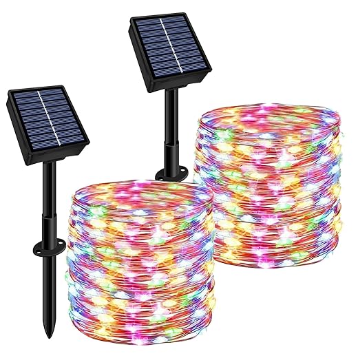 Solar String Lights (2-Pack, 66', 200LED) - $9.99