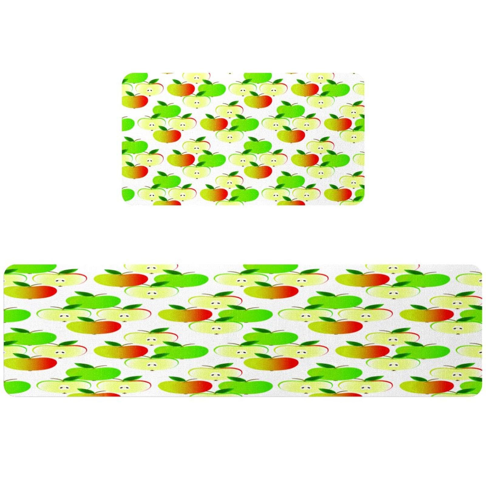Tapete de cocina de 2 piezas VAPOKF con diseño de frutas maduras antideslizante