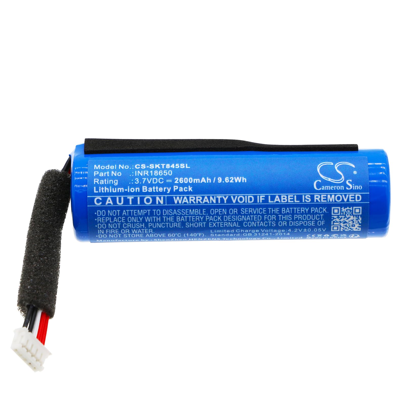 CS Cameron Sino 2600mAh / 9.62Wh Replacement Battery for Skullcandy 2SKSK1845, Kilo XT, SKDY Kilo, INR18650