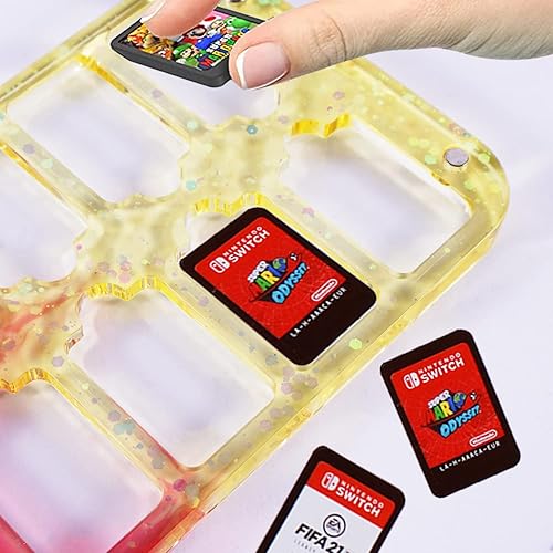 Miniatura 5 de LUXWIN Estuche de tarjetas de juego moldes de resina para juegos de Nintendo Switch, caja de almacenamiento de silicona para Nintendo Switch, caja