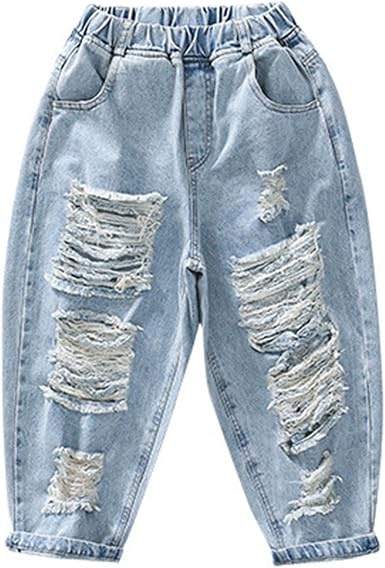 Freebily Pantalones Vaquero para Niña Vaquero Roto de Moda Pantalón de  Mezclilla Azul Pants Lapiz Pantalones Largo Callejero Pantalón Jeans Casual  Primavera: Amazon.es: Ropa