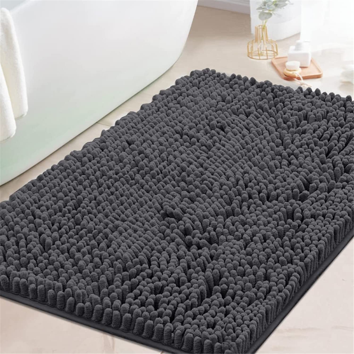Tapis de bain antidérapant évite les glissades et retient l'eau du sol