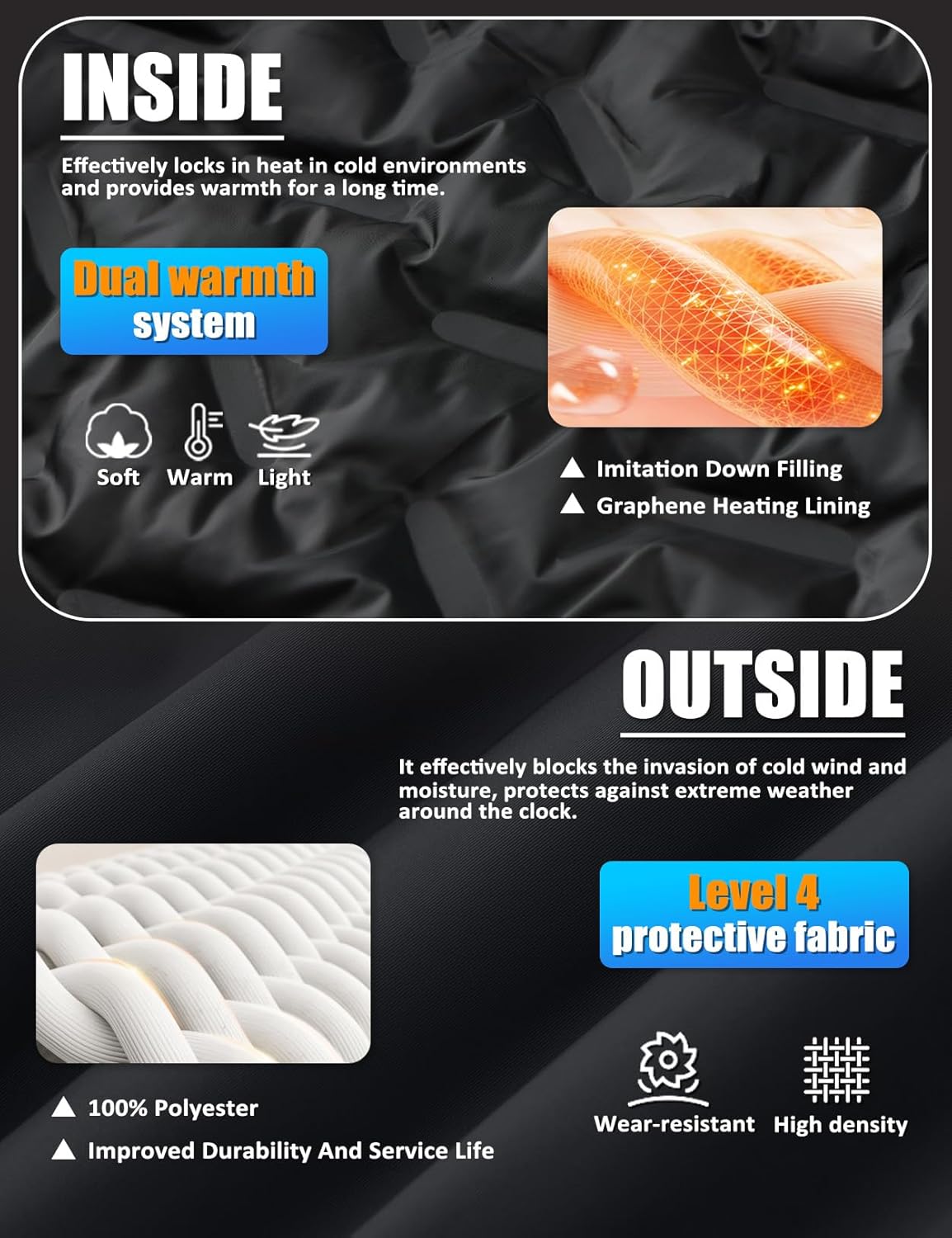 BANTREK Men's Winter Ski Jacket Waterproof Warm Snow Coat Insulated Snowboarding Jacket Hooded Windproof Parka Raincoat - Image 4