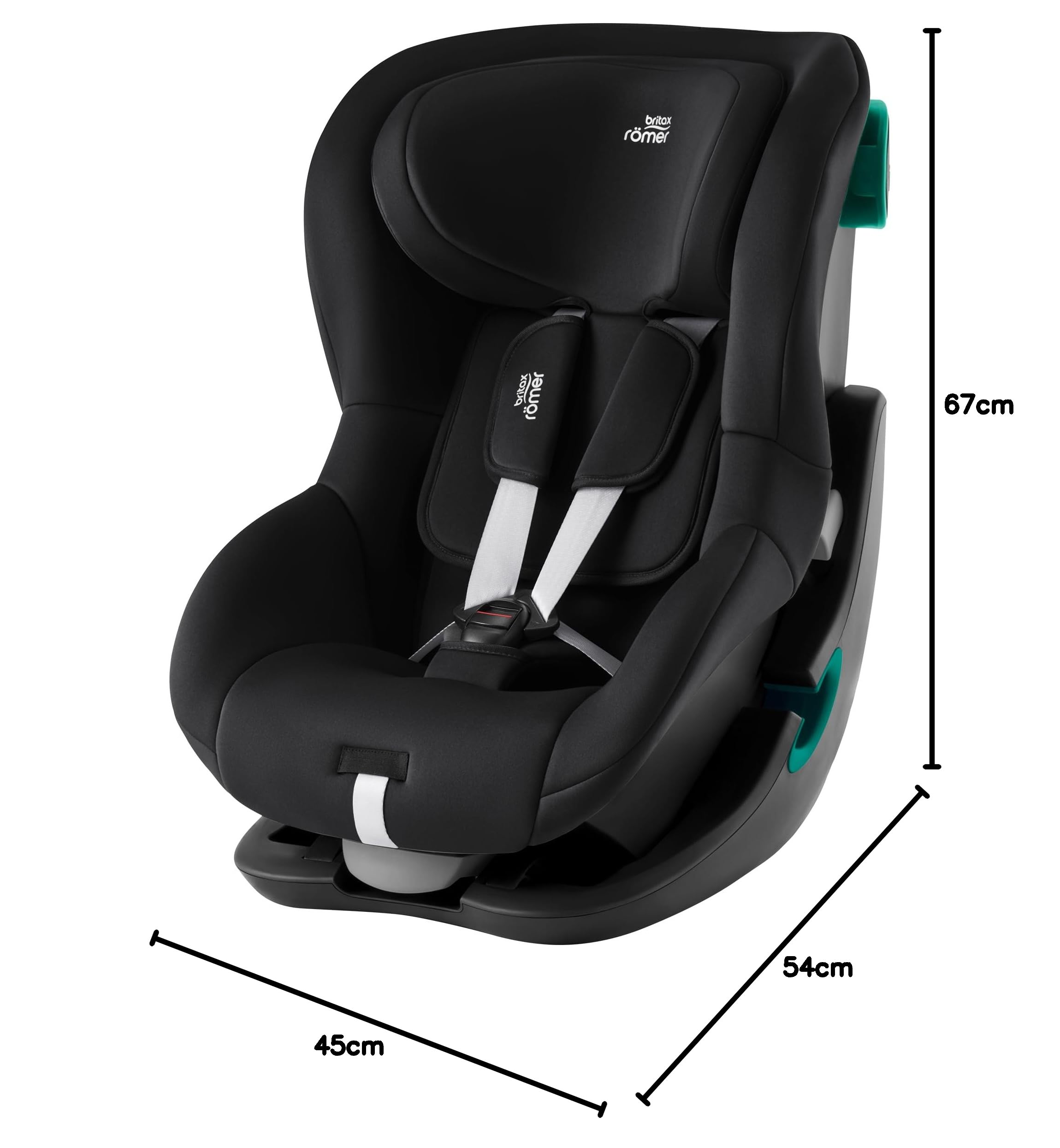 BRITAX RÖMER siège auto KING PRO, pour enfants de 76 à 105 cm (i-Size) avec ISOFIX, 15 mois - 4 ans, Space Black