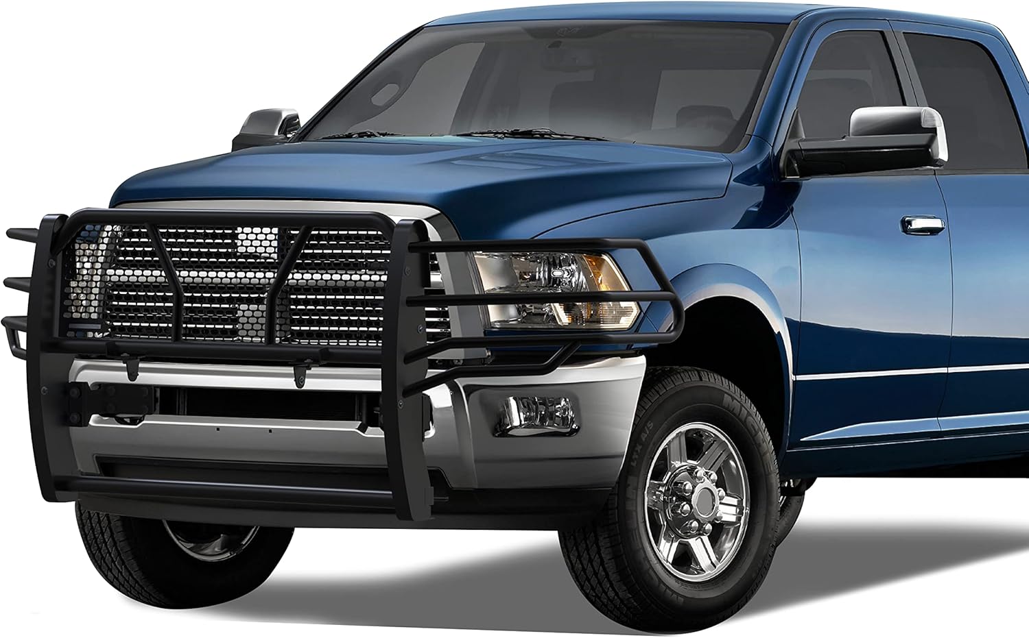 Black Horse RUGGED Heavy Duty Grille Brush Bumper Guard Modular Black Compatible with 2010-2010 Dodge Ram 2500|2010-2010 Dodge Ram 3500|2011-2018 Ram 2500|2011-2018 Ram 3500-RU-DORA10-B