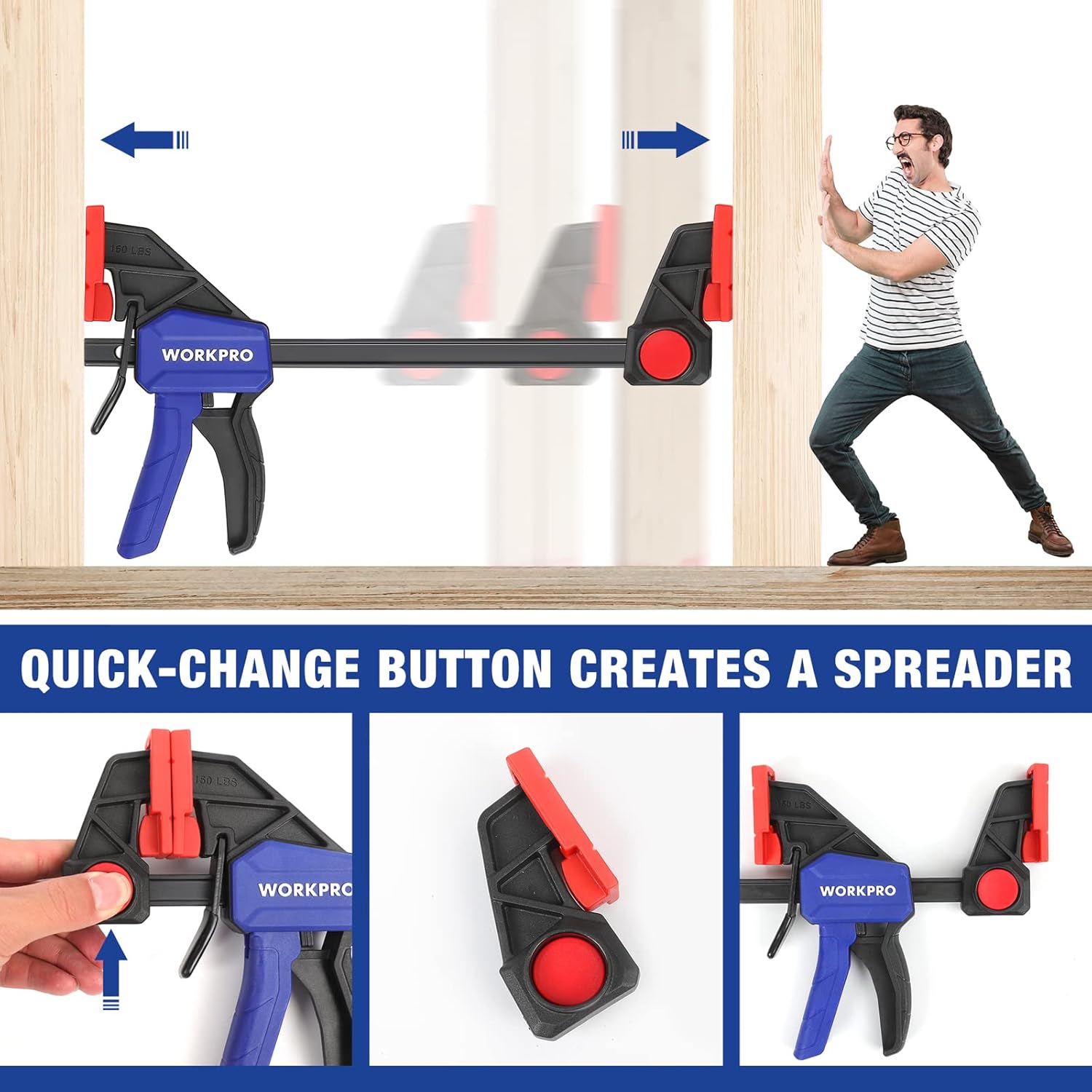 6”/12” Bar Clamps + Folding Roller Stand - 