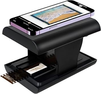 TCNEWCL 35mm Negative Slide Scanner, Mobile Film Scanner for Converting Old Slides into Digital Images, Portable and Foldable Film Scanner with LED Light