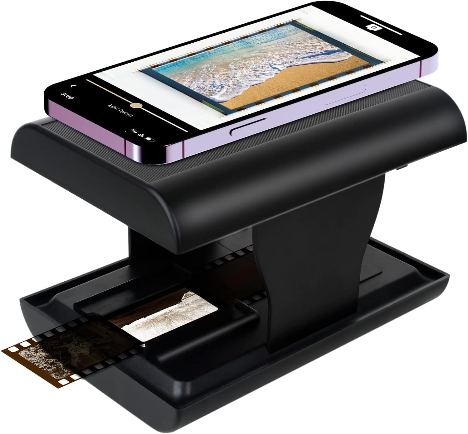 TCNEWCL 35mm Negative Slide Scanner, Mobile Film Scanner for Converting Old Slides into Digital Images, Portable and Foldable Film Scanner with LED Light