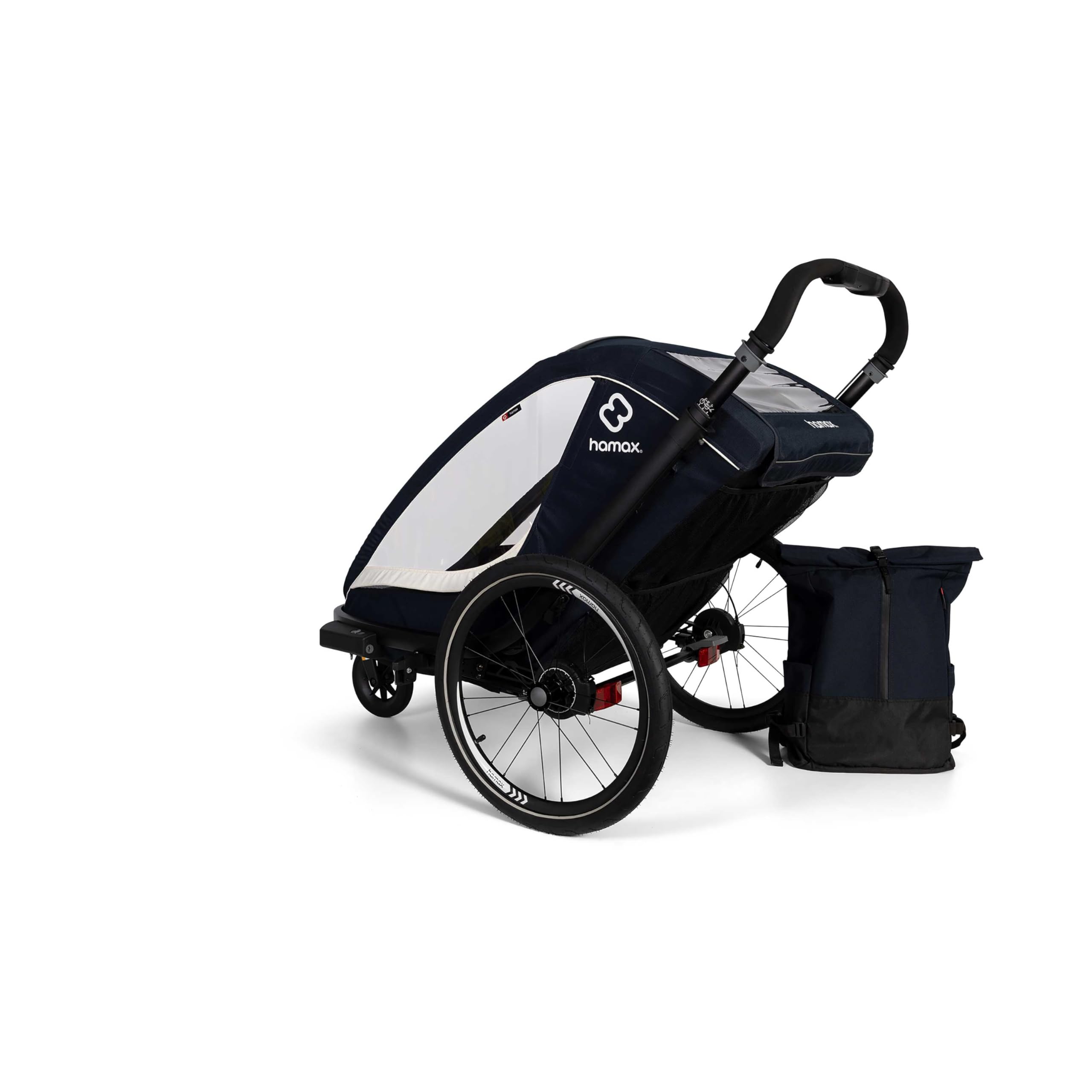 Hamax Breeze Fahrradanhänger für Kinder, Marineblau/Cremefarben, 1 Stück Baby