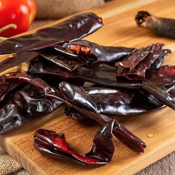 4oz Guajillo Stemless Chile Dried Whole Peppers, Chiles Seco Descolados