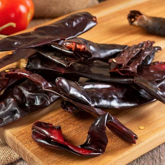 4oz Guajillo Stemless Chile Dried Whole Peppers, Chiles Seco Descolados