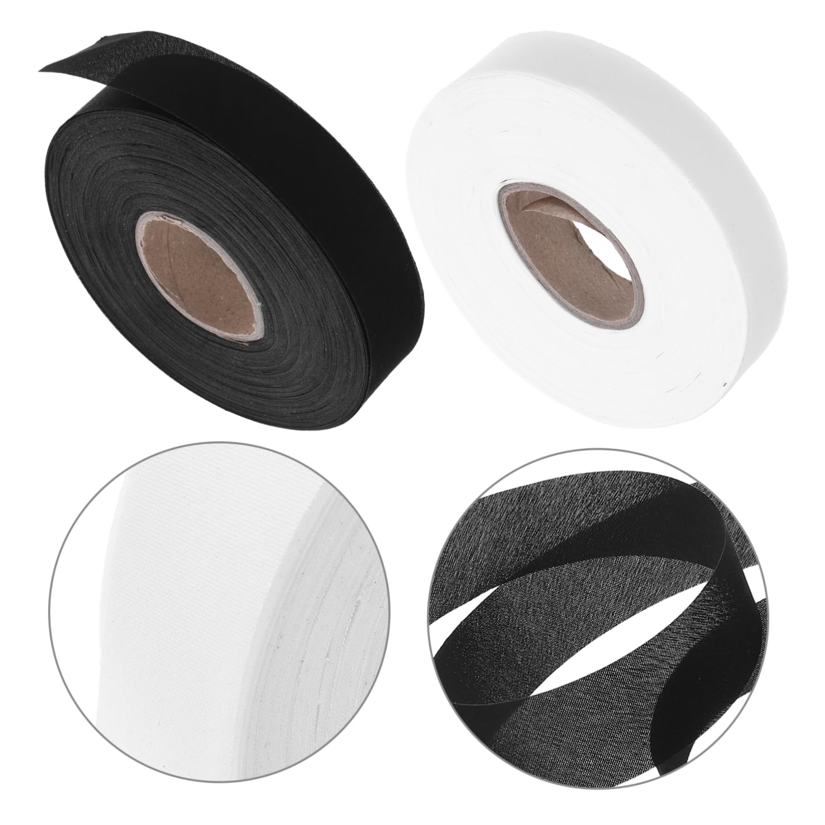 Mipcase 4 Rollos Cinta de Sarga para Coser Cortinas Metros de Cinta Encabezado de Cortinas para Manualidades y Dobladillos para Uso Doméstico Oficina