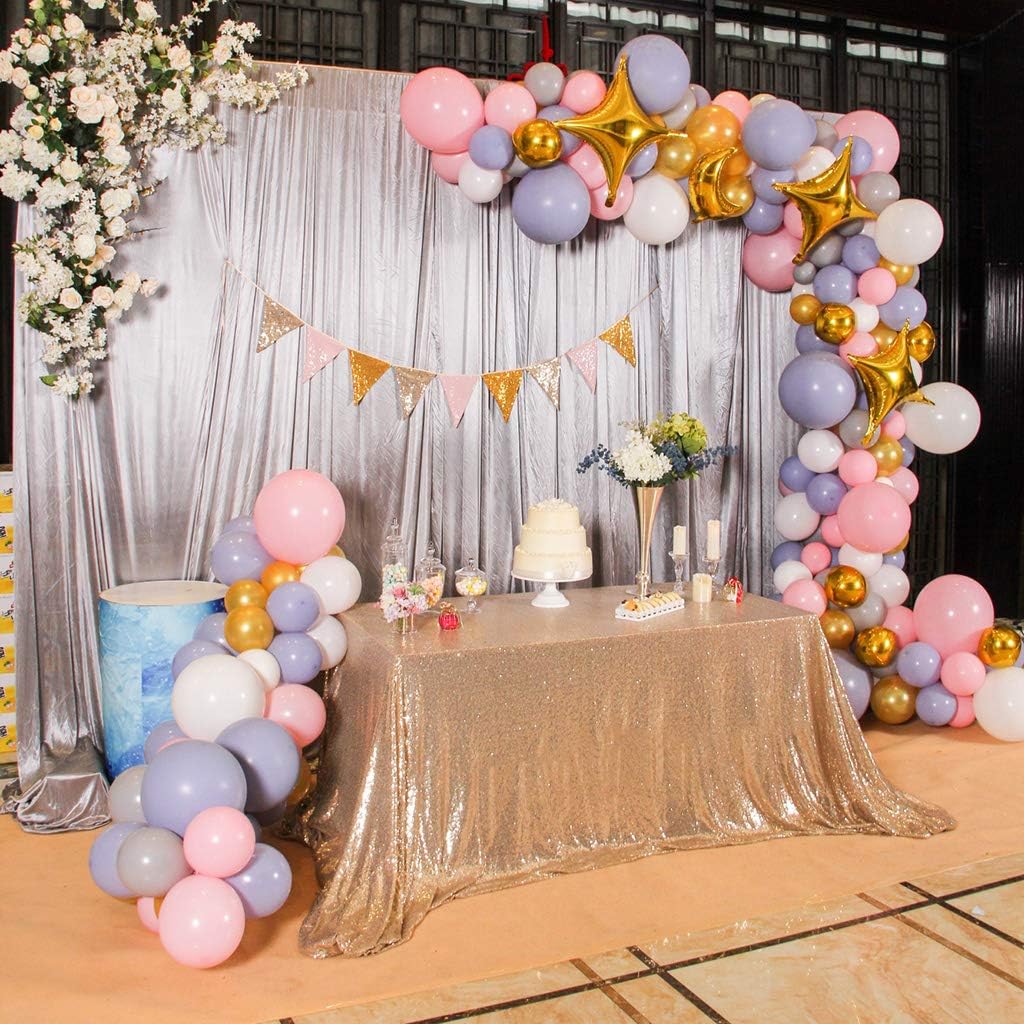 Eternal Beauty Sequin Tablecloths Rectangle Light Gold 152 x 305 cm wedding Halloween Chrismas Party Banquet New Year’s Day - Image 3