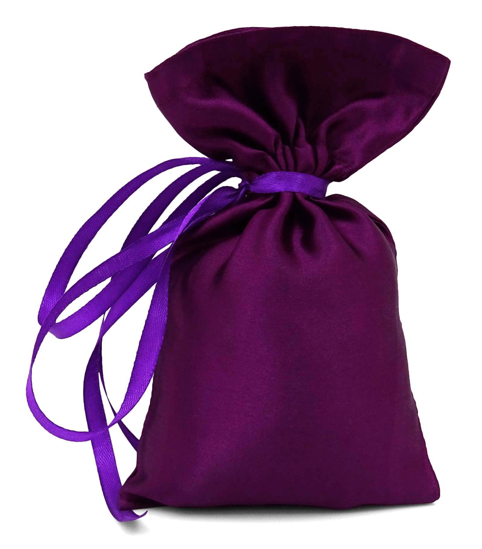 Darling Souvenir 25 Sacchetti Regalo In Velluto Con Cordoncino - Per Bomboniere E Ringraziamento, Colore Viola, Dimensioni 12,7x17,8 Cm