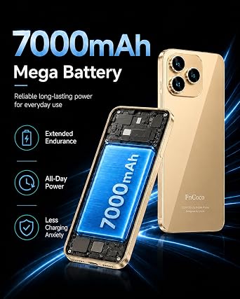 A16 Pro Max Unlocked Android Phones, Gold