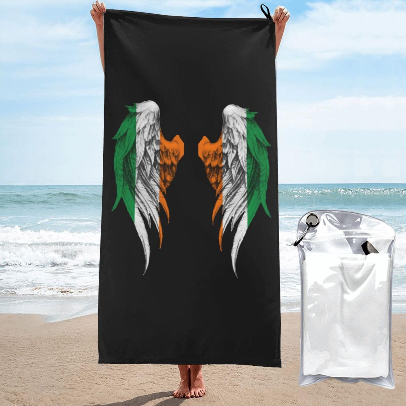 Serviette de plage portable sans sable Irlande pour éviter l'humidité