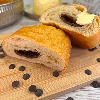 Locawo Protein Source & Lower Carb Pain au Chocolat Chocolate Croissant Protein Rolls Full Wheat Flavour Ideal for a Protein-rich Calorie and Sugar Reduced Diet