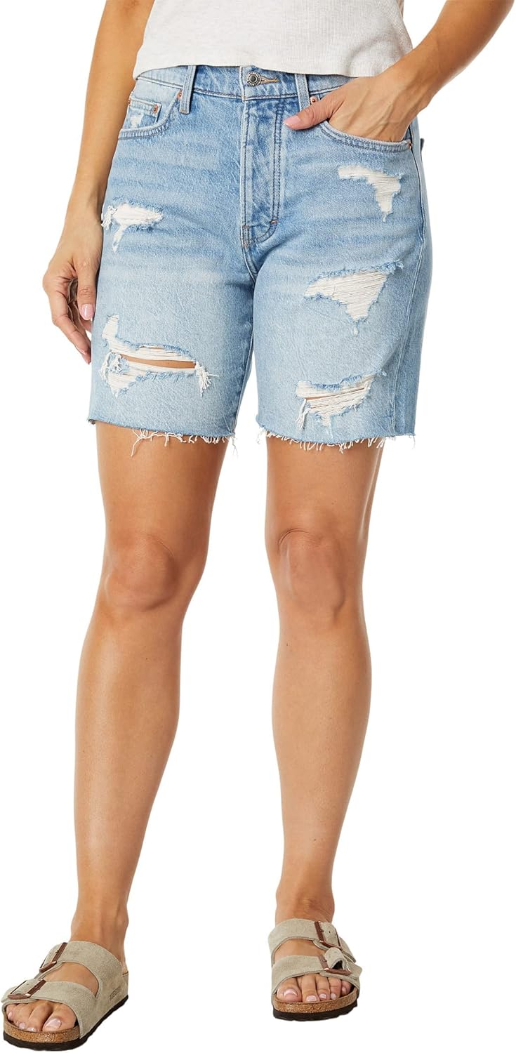 Lucky Brand 90s Loose Shorts in Disco Dance Destructed