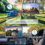 Othoig 17 de pouce TV,petit HD Écran large LED avec Antenne,Digital ATSC Tuner-libre HD Chaînes locales,HDMI VGA USB Port,12 Câble de chargeur volt/puissance CA TV pour Camping, Caravane et Cuisine