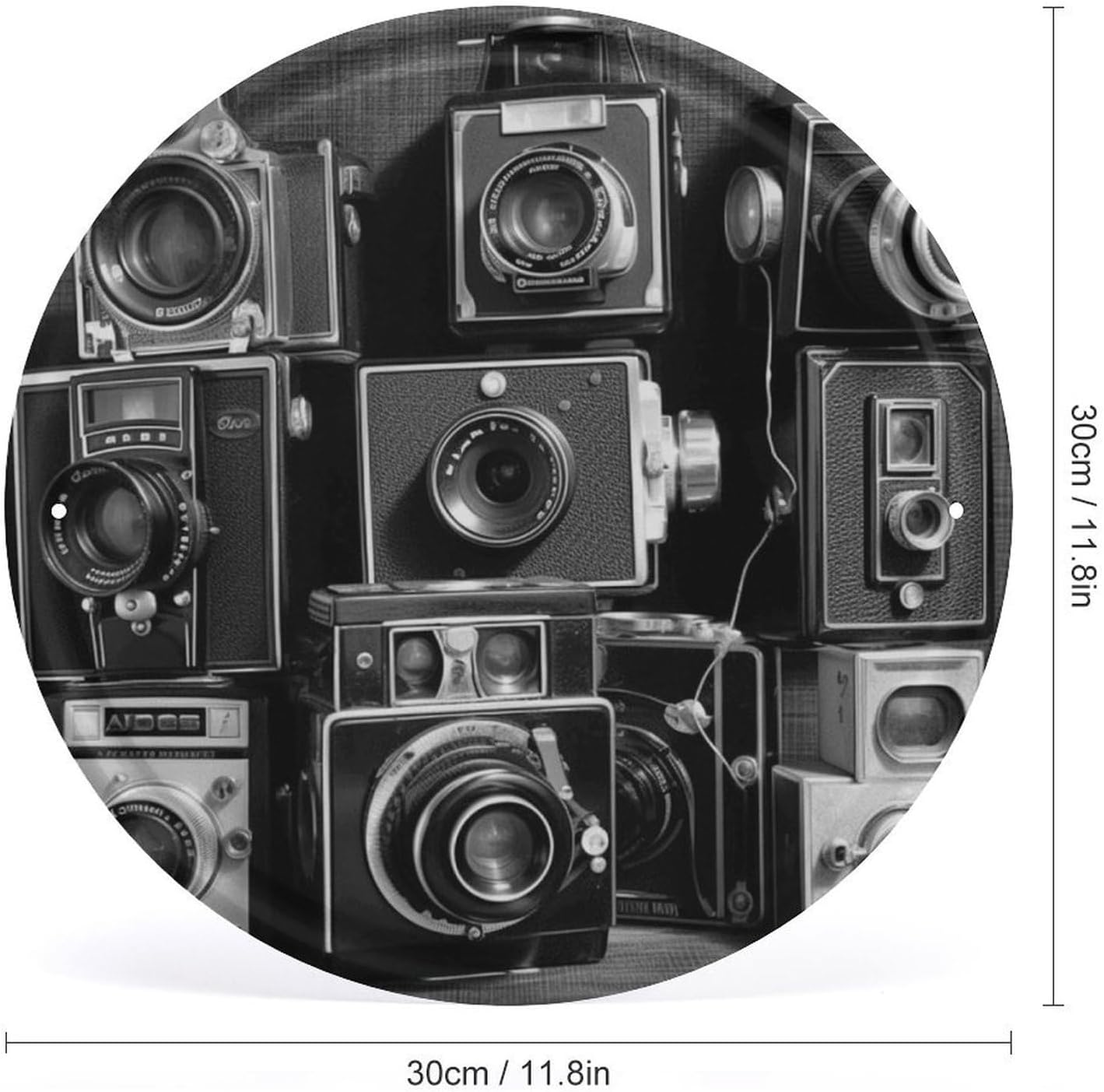 Retro Cool Camera Collection Round Metal Tin Wall Plaque image 2