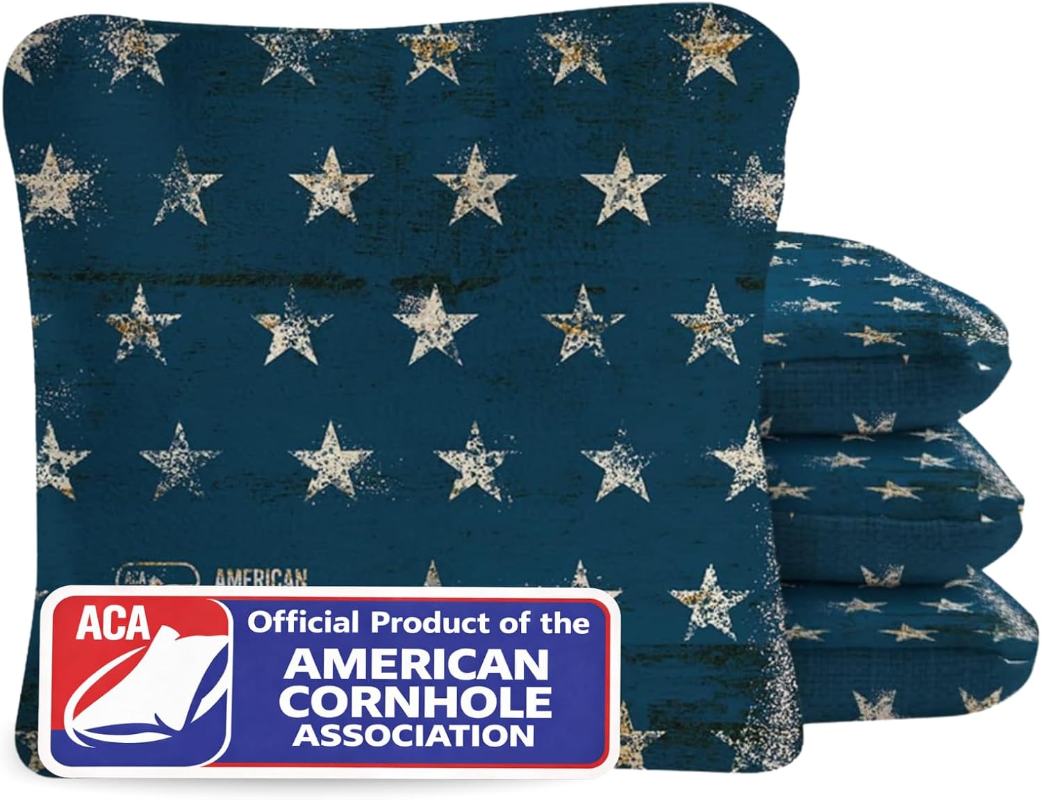 ACA Synergy Pro Professional Cornhole Bags Dual Sided Regulation 6x6 Set of 4 Vintage Flag