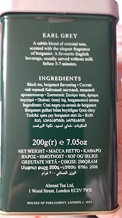 AHMAD TEA LONDON Earl Grey Tea 200 g (7 oz) Tin