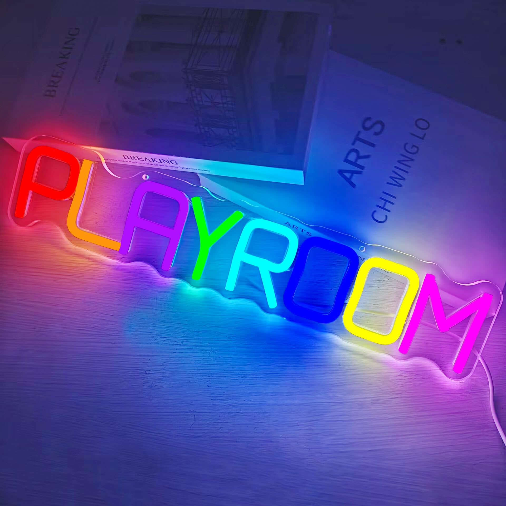 Jeachrl neonowy znak do pokoju zabaw, dekoracja ścienna, pokój zabaw, LED, USB, pokój zabaw, neonowe światła do strefy zabawek, sypialni, podświetlane znaki ścienne, dla dzieci, pokój zabaw, dekoracje