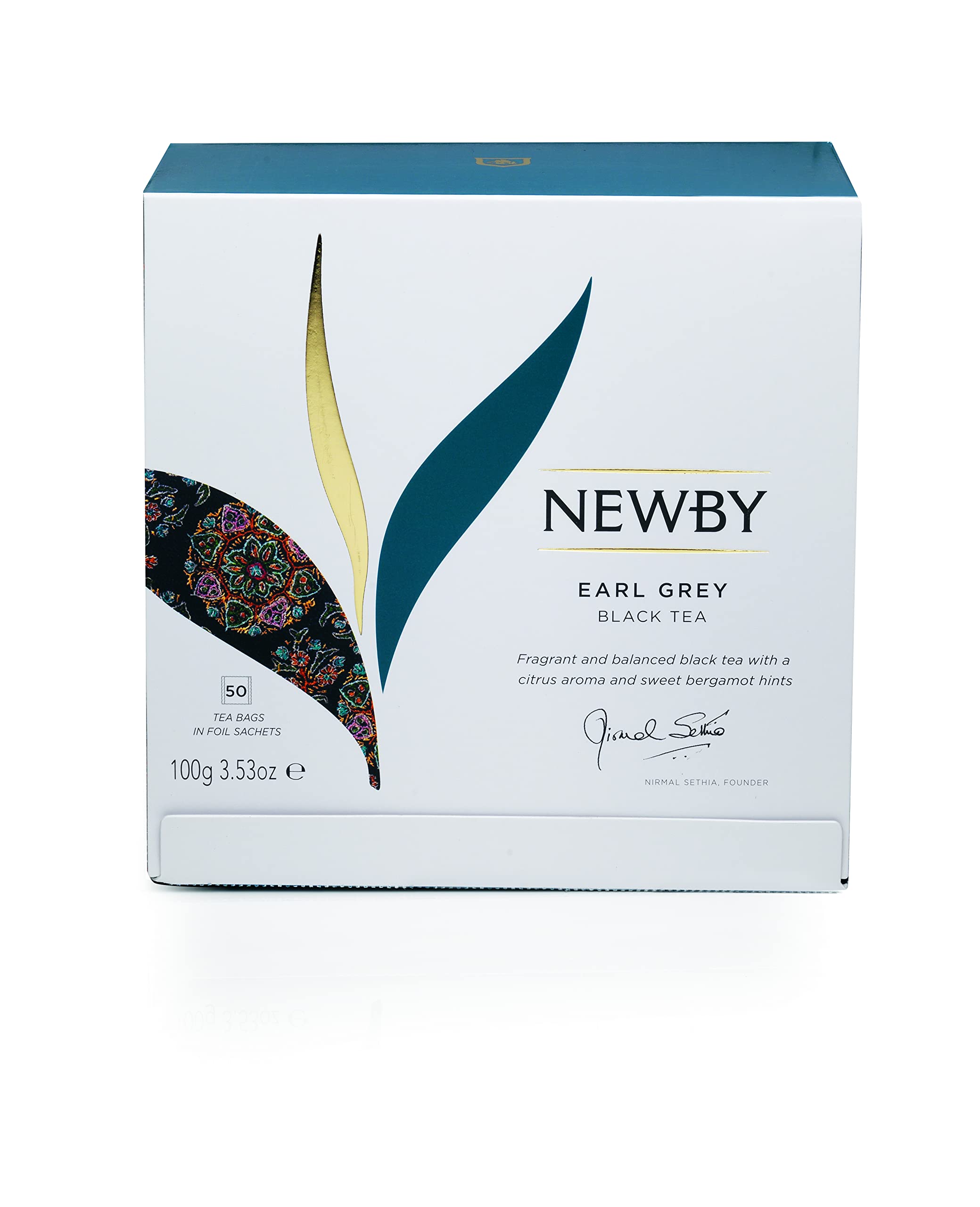 Newby Teas Classic Earl Grey Tea Bags (Pack of 1, Total 50)