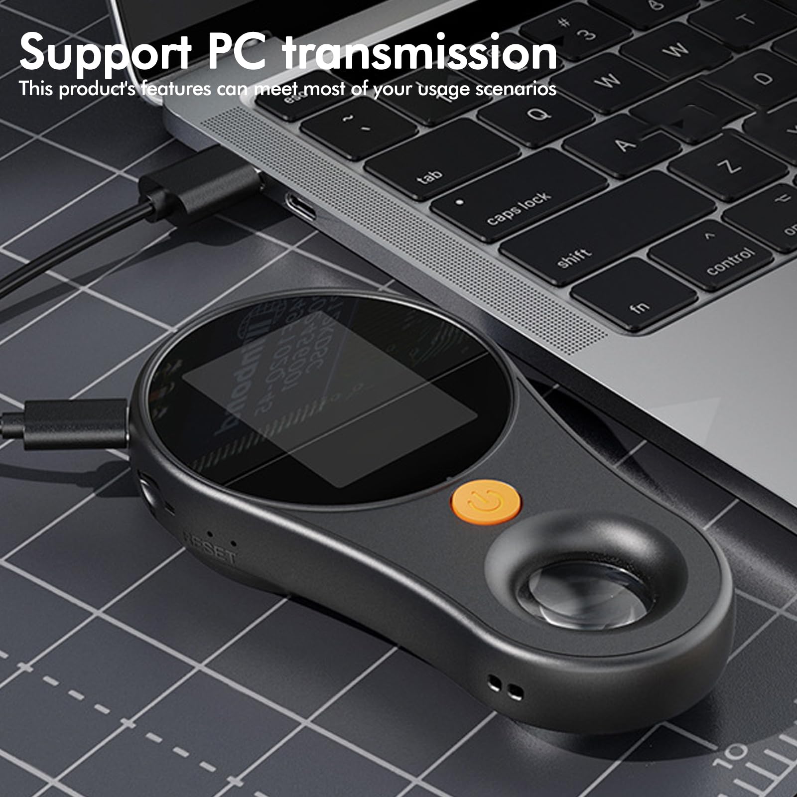 Microscopio digital recargable 500X: microscopio de mano con pantalla IPS de 2,0 pulgadas | Microscopio de bolsillo para niños/análisis de PC | 8 lupa LED para exteriores/interior detección