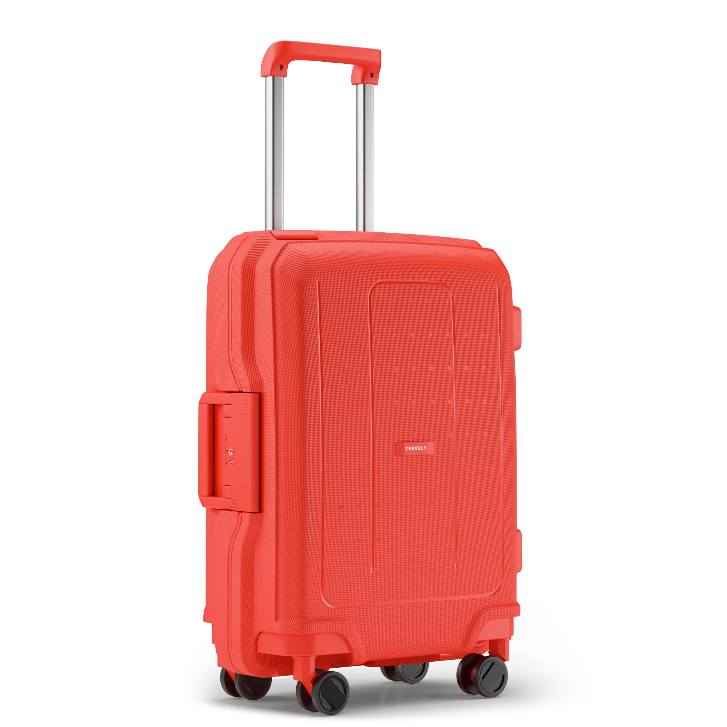 Travely Premium PP Handgepäck Koffer 55x40x20cm - passend für Ryanair, Lufthansa, Eurowings und co. I 36L Handgepäck Koffer mit sanften Rollen und praktischem TSA Schloss