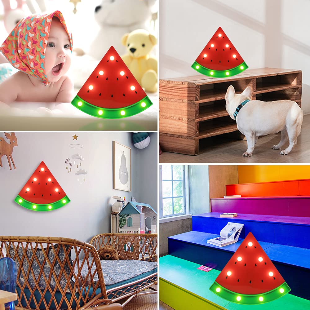 GUOCHENG Lampada Notturna A LED A Forma Di Anguria, Luce Calda A Batteria, Decorazione Per Camera Da Letto E Cameretta