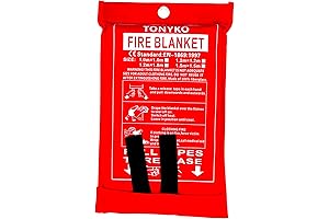 TONYKO Fiberglass Fire Blanket for Emergency Survival, Flame Retardant Protection and Heat Insulation