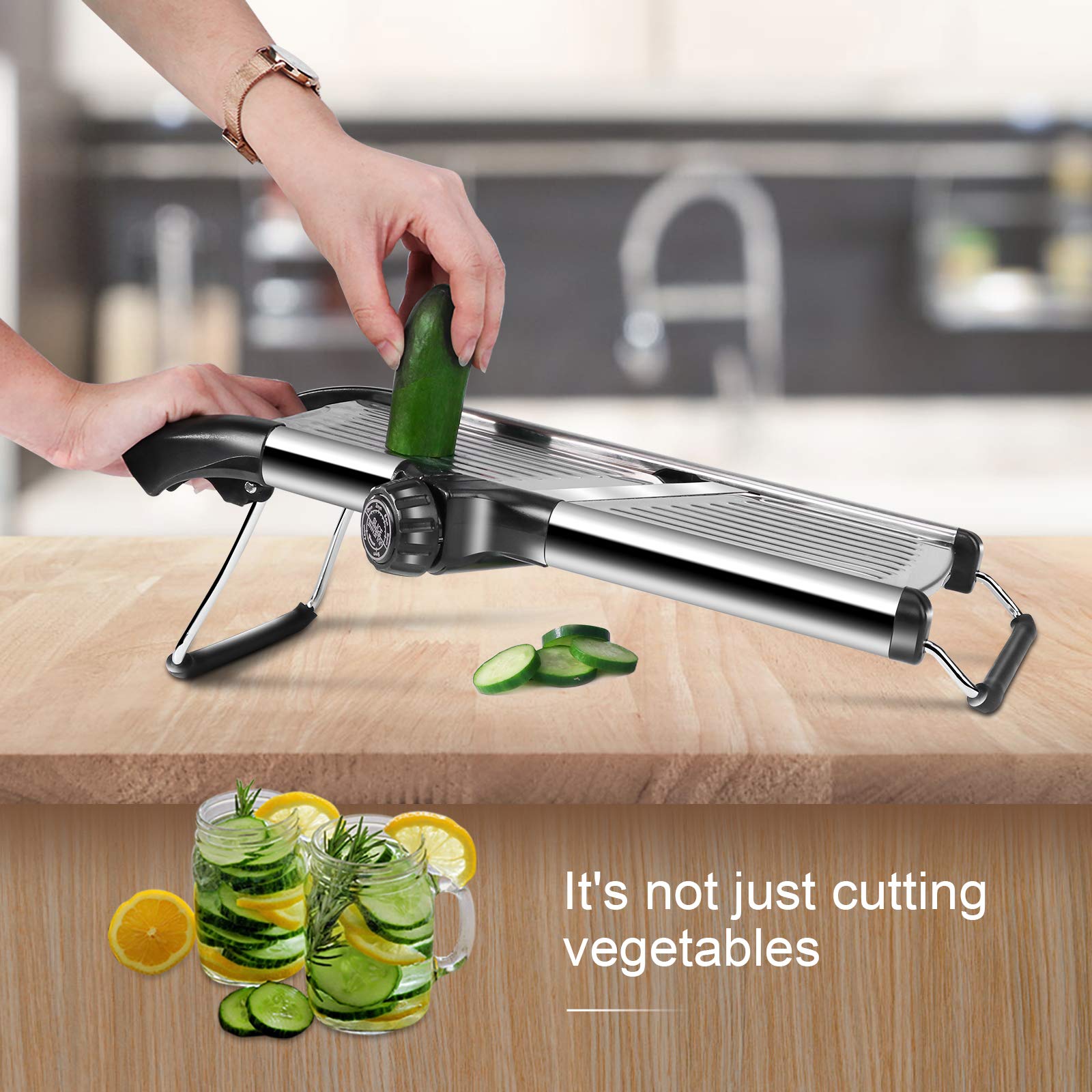 Masthome Mandoline Food Slicer Adjustable Thickness for Cheese Fruits