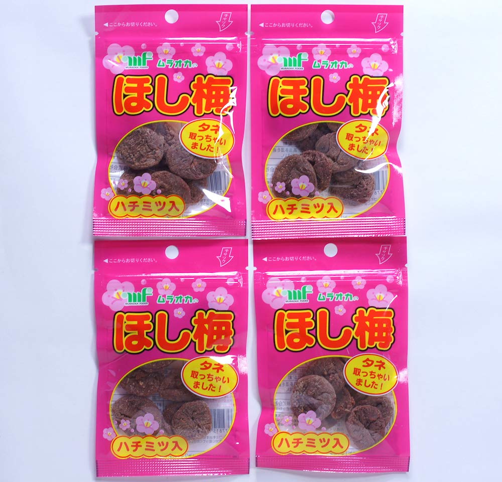 Umeshiba Pickled Plum Japanese Umeboshi Snack (Dried Pickled Plum x 4)