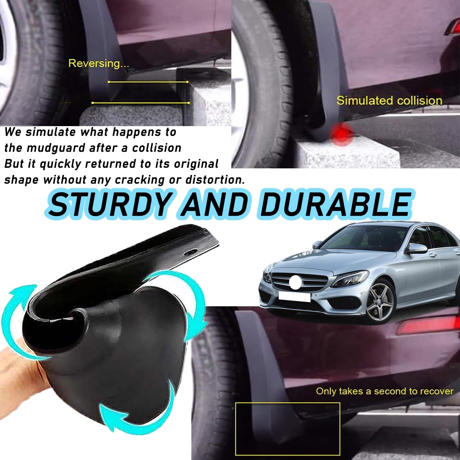 For 2015-2021 Mercedes C-Class Sport Sedan Wagon AMG W205 S205 Splash Guard Mud Flaps Mudflap For 2015-2021 Mercedes C-Class Sport Sedan Wagon AMG W205 S205 Splash Guard Mud Flaps Mudflap