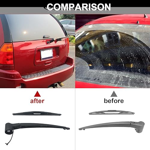 Miniatura 5 de Triumilynn Escobilla de limpiaparabrisas trasero para Chevy Trailblazer 2007-2009, G-MC Envoy 2007-2009# 15232653 15232655