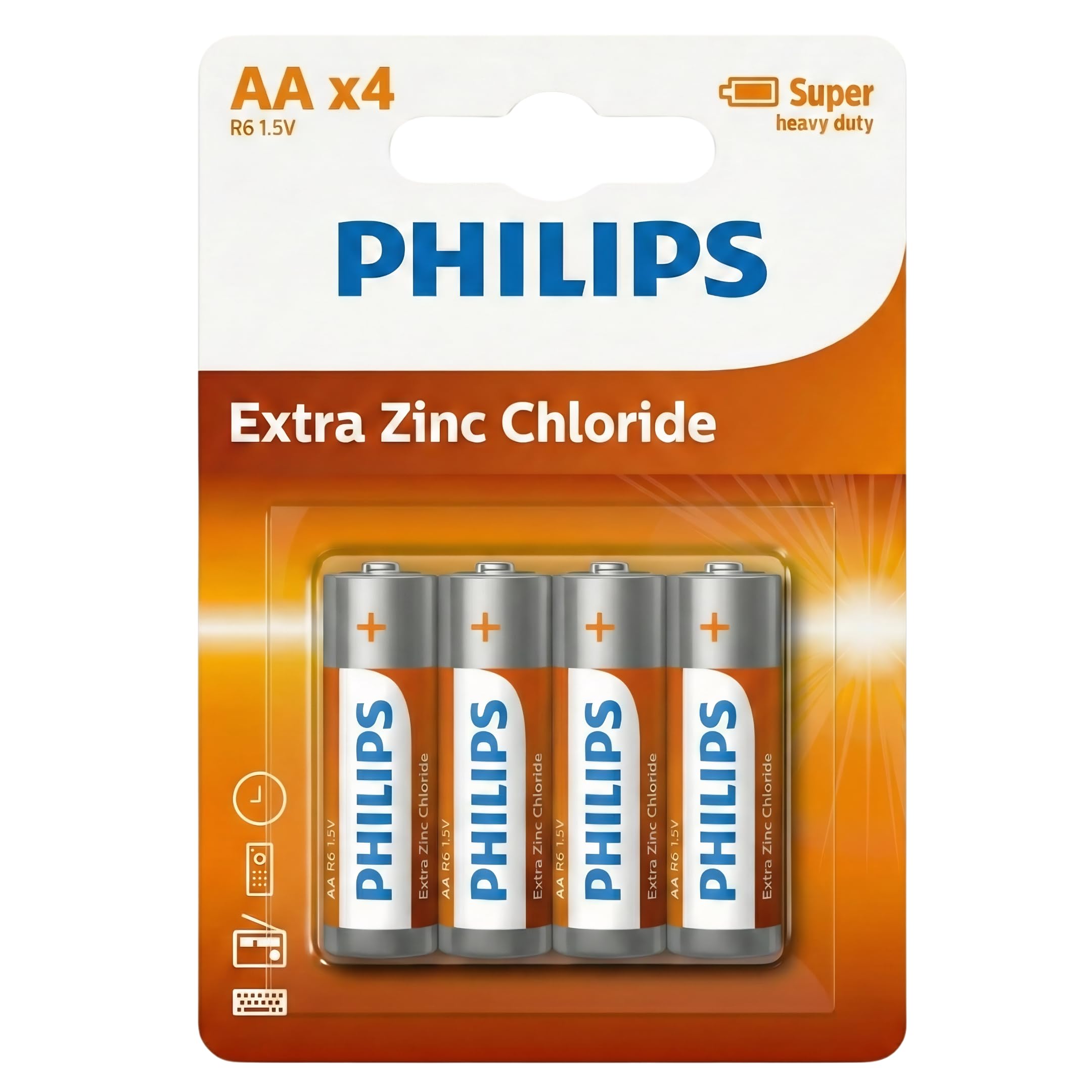 Philips R6L4B/94 AA Extra Zinc Chloride Battery (Pack of 4) | 1.5V Long Lasting Power | Leak Resistant | 36 Months Shelf Life | Ideal for Remote, Clock, Toy, Mouse & Other Household Devices-image-37