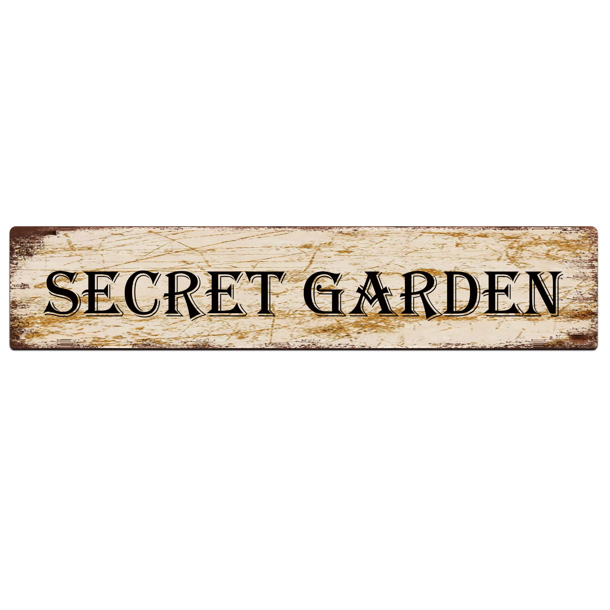 Secret Garden Sign Vintage Metal Sign Retro Metal Plaque Bar Pub Poster Wall Art Decor Tin Sign 4x16 Inch