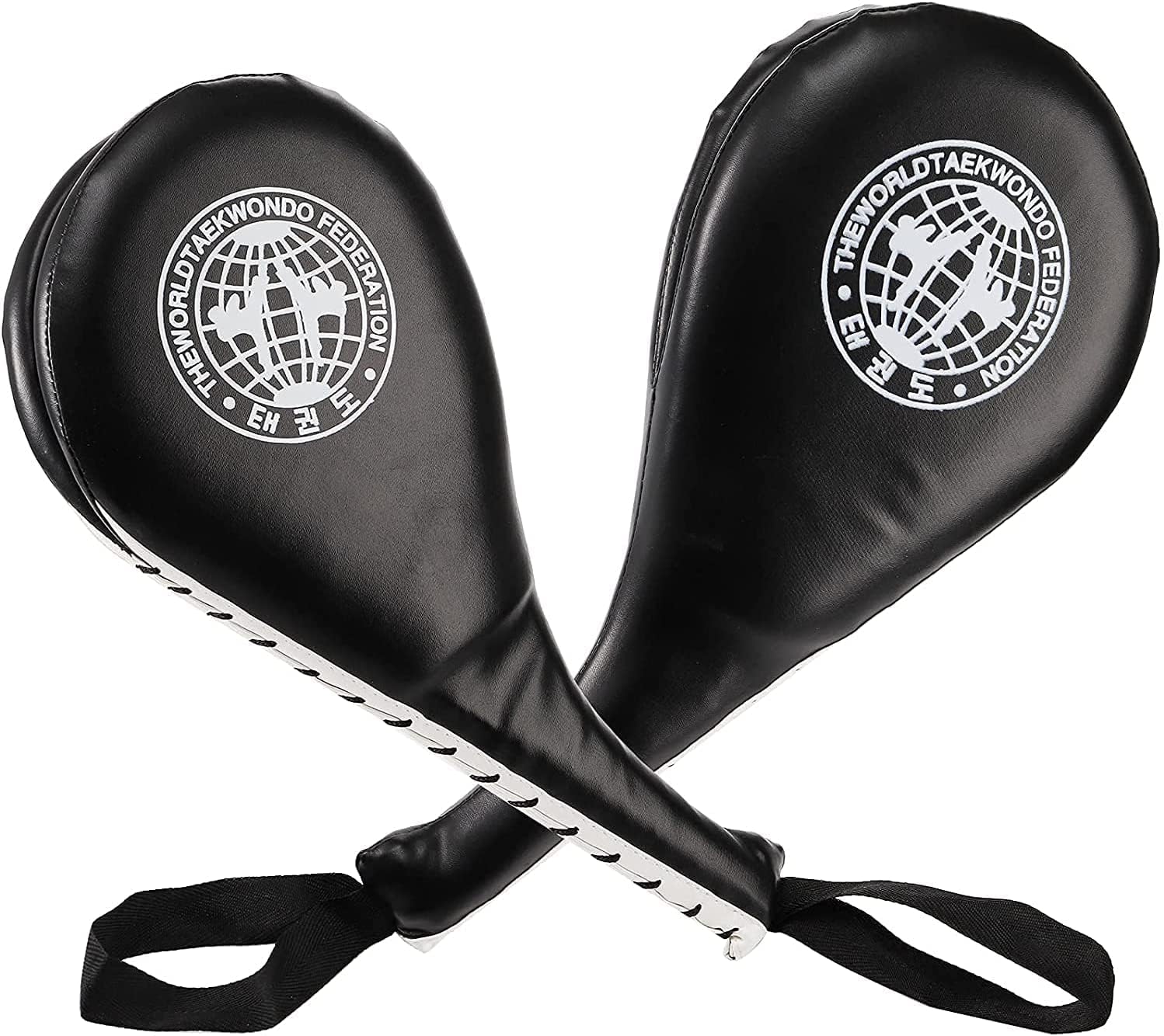 2 Pack Taekwondo Kick Pads, Durable Striking Pad Target TKD Karate Martial Arts Strike Targets Kickboxing Training, Black
