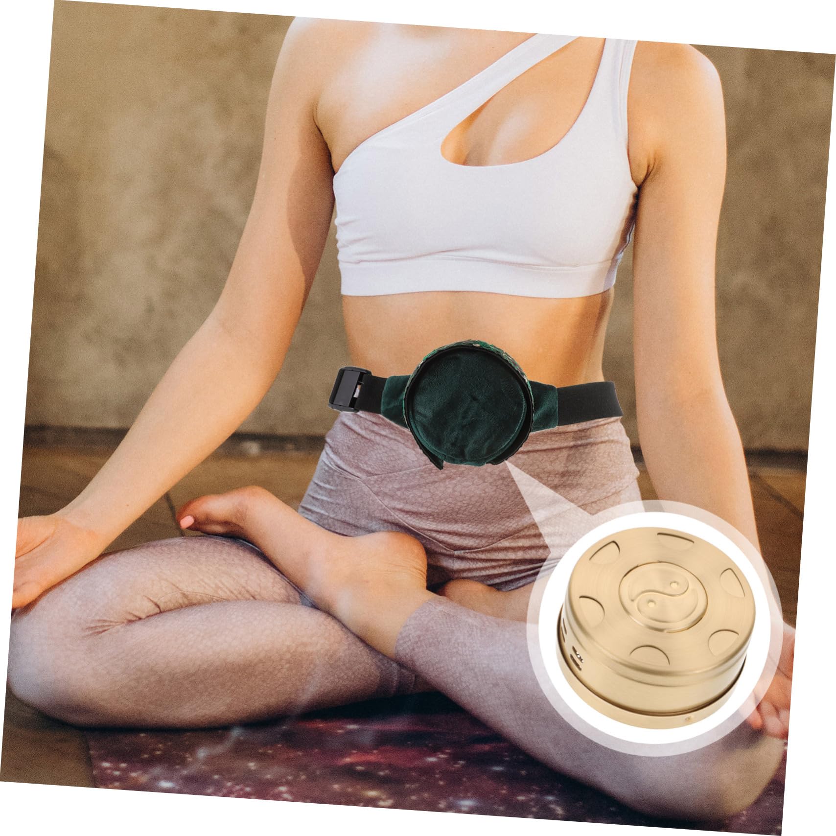 COLLBATH Smokeless Moxibustion Box Moxa Therapy Box Temperature Control Copper Lid for Moxibustion Therapy